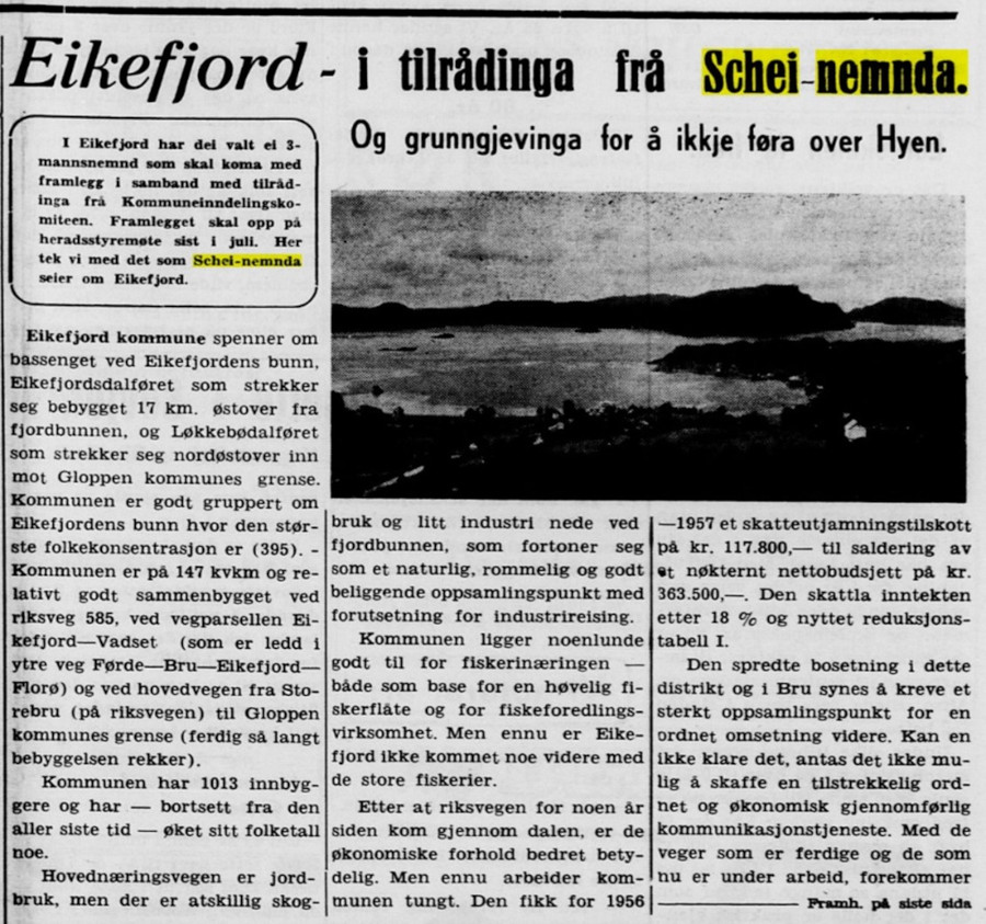 19570704 01 Firda Folkeblad